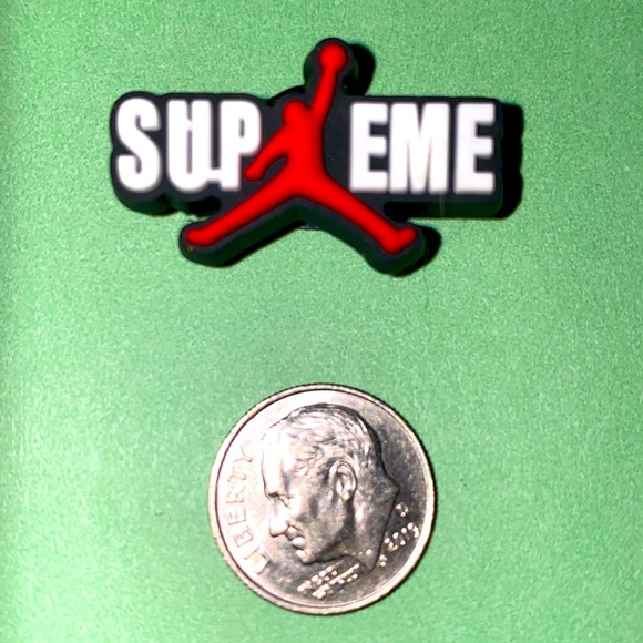 (10 for $15) MJ. Jordan's SUPREME Crocs Shoe Charms - Picture 1 of 1